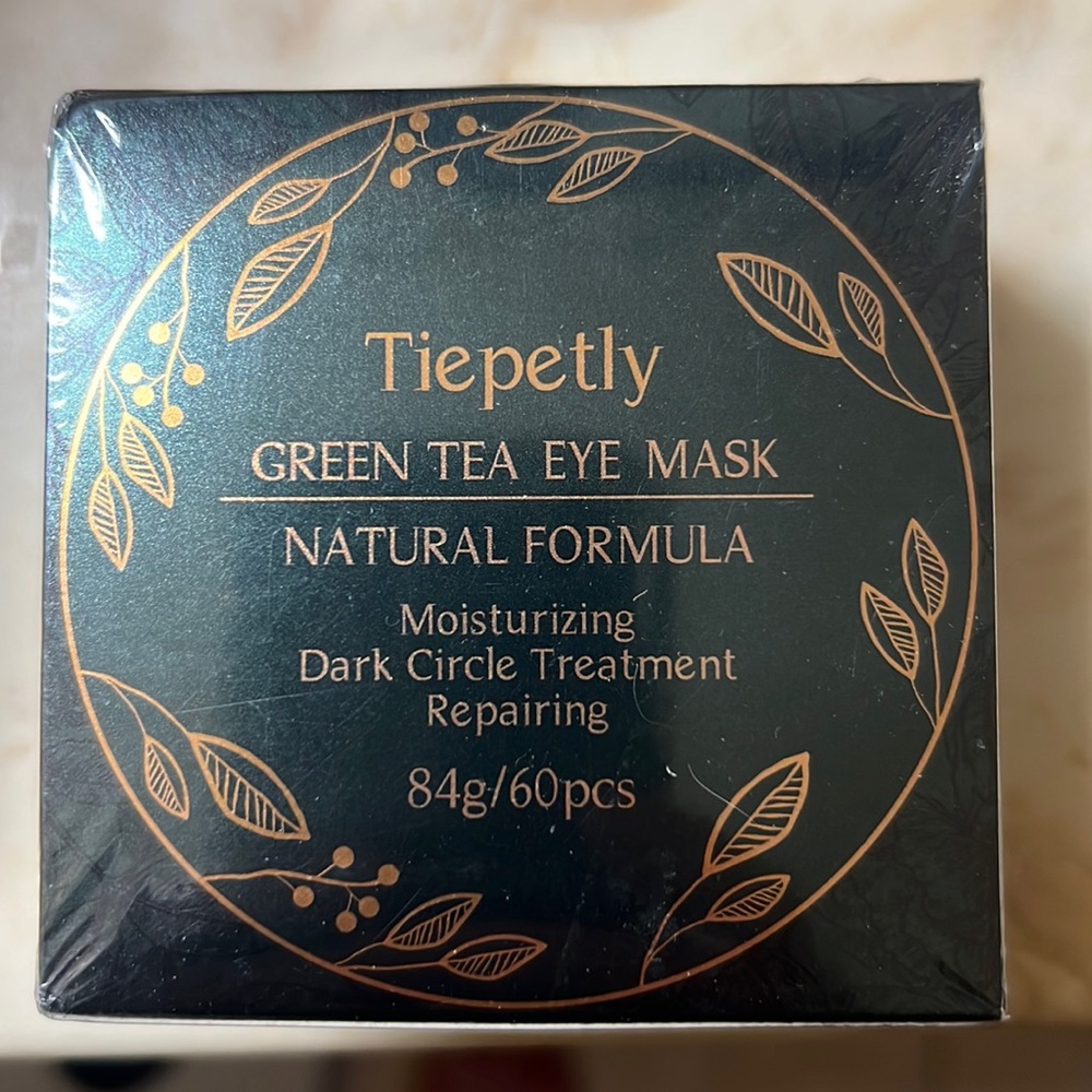Tiepetly Green Tea Eye Mask Natural Formula moisturizing dark circle treatment
